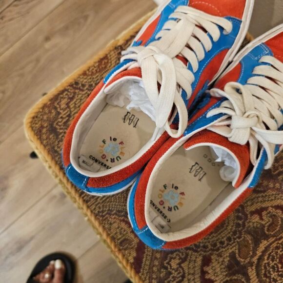Converse Golf Le Fleur One Star W8.5 / M10.5 Red Blue Suede Sneakers - Picture 7 of 8